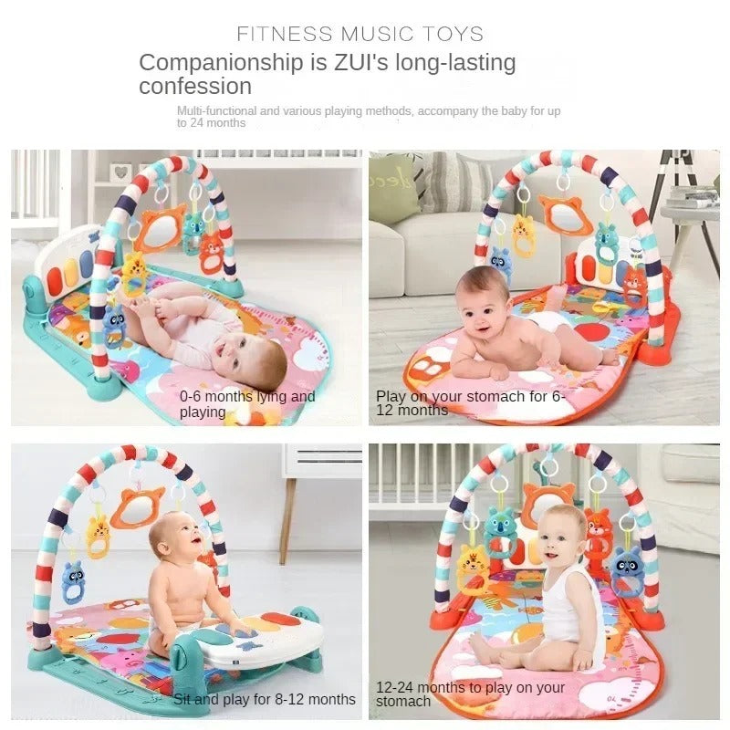 Kids Musical Piano Gym Mat With Music & Lights – (imported)