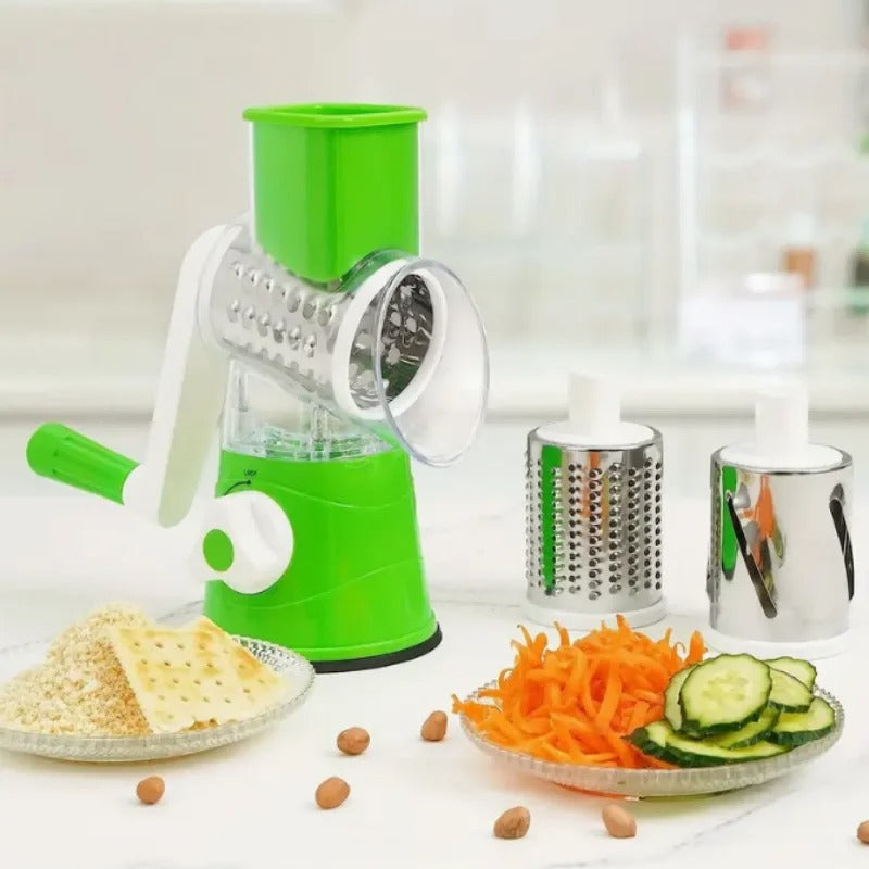 Table Top Drum Multifunctional Roller Vegetable Cutter Hand Crank Home Kitchen Shredder Potato Grater