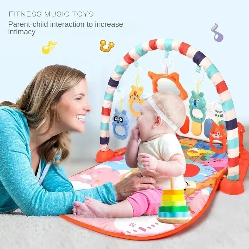 Kids Musical Piano Gym Mat With Music & Lights – (imported)