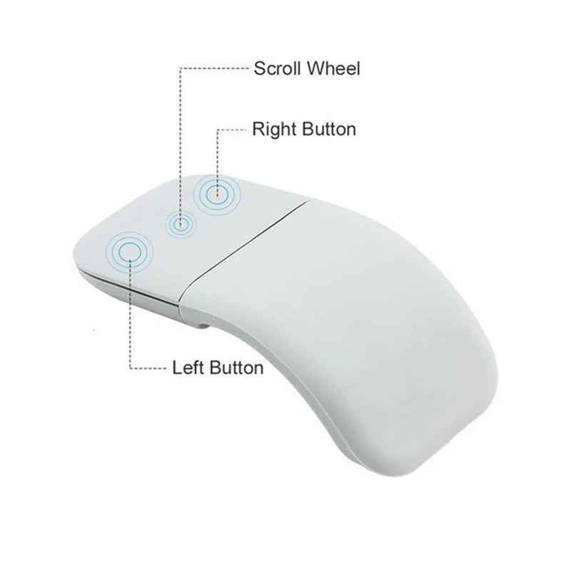 Foldable Wireless Mouse - Compact and Portable Design