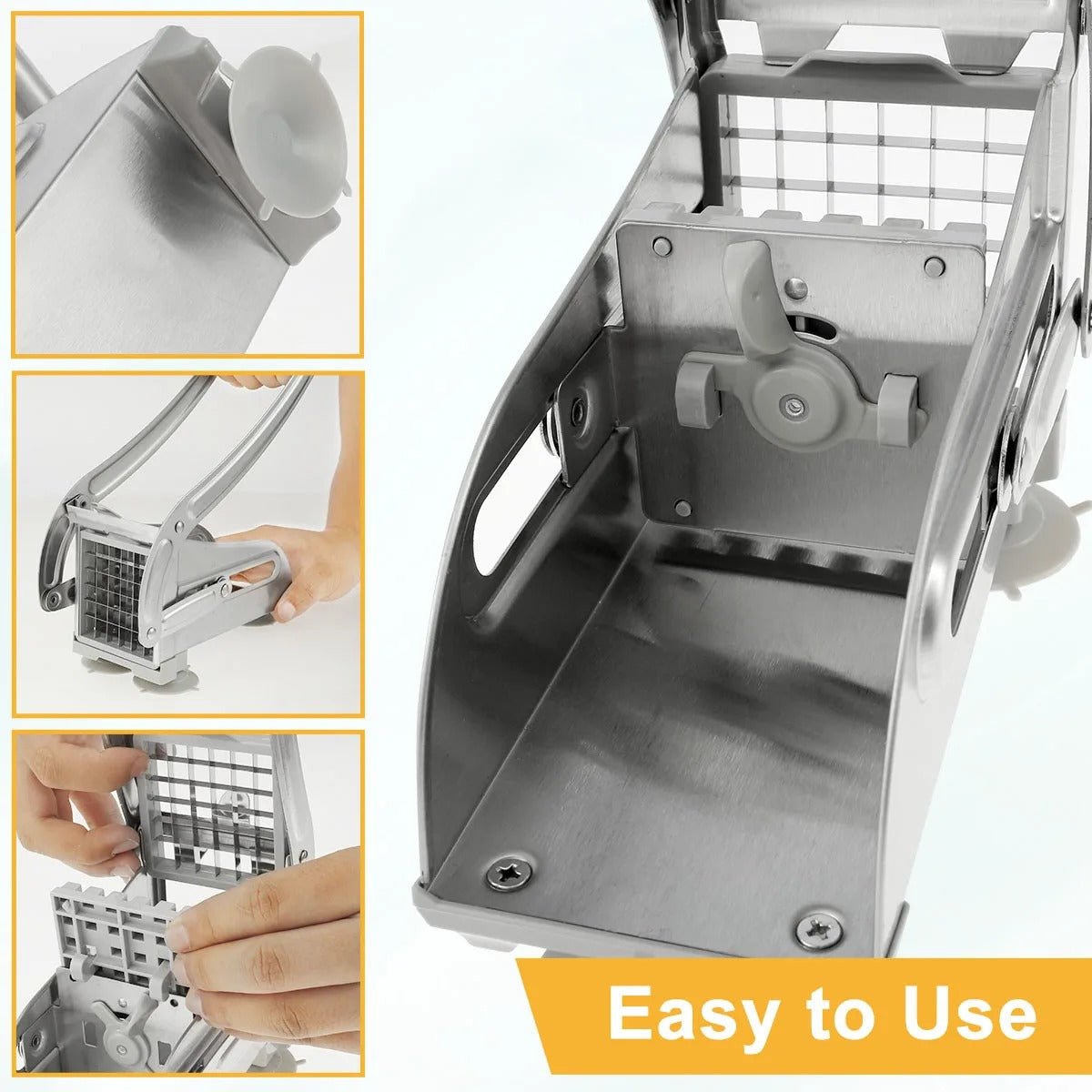 Potato Chips Making Machine Stainless Steel French Fry Potato Cutter Slicer Chipper Cucumber Slice Cut Kitchen Gadgets